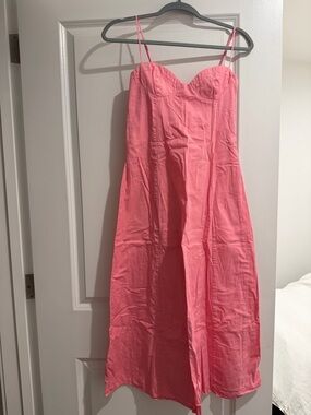 Zara Pink Spaghetti-Strap Maxi Dress